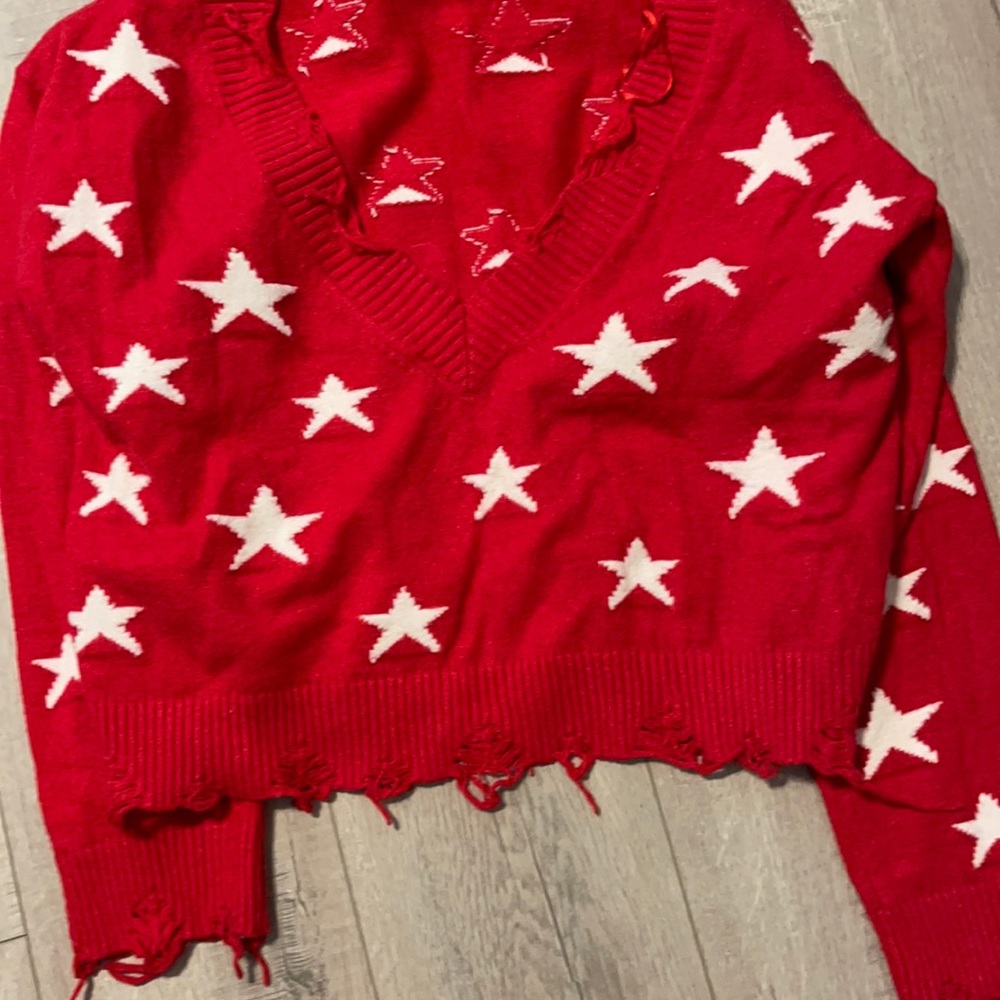 Distressed sweater
